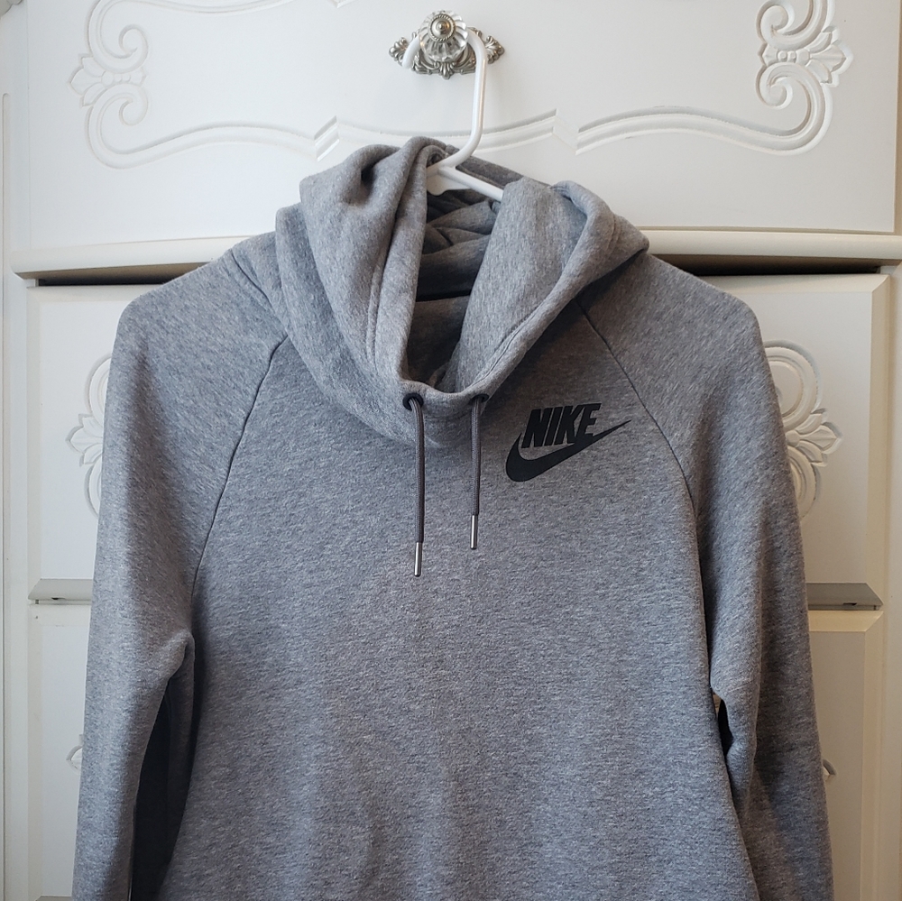 Gray turtle neck hoodie